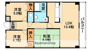 大阪府吹田市佐井寺南が丘【マンション】の間取り