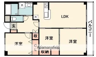 ピアパレス王子【5階】の間取り