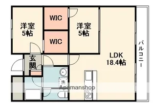 ハイツオークラII【1階】の間取り