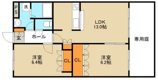 ル モンド セントレ【101号室】の間取り