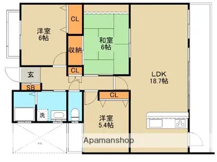 カプリコーナス【2階】の間取り