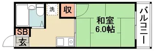 ジュネス阪本【205号室】の間取り