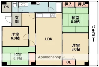 高塚苑【4階】の間取り
