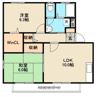 クレールヴィラ箕面【2階】の間取り