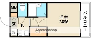 サントレノ箕面【3階】の間取り