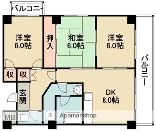 ロイヤルハイツ千里【3階】の間取り