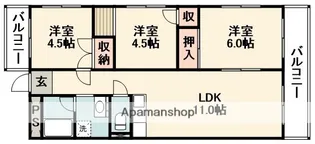 大阪府箕面市稲6丁目【マンション】の間取り