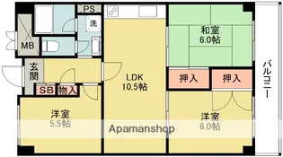 北千里アーバンライフ【4階】の間取り