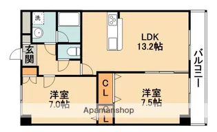 グリーンパレス千里中央A棟【4階】の間取り