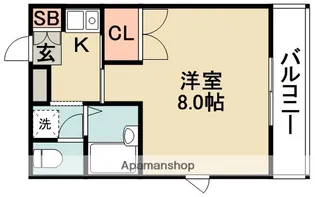 大阪府箕面市粟生間谷西5丁目【マンション】の間取り
