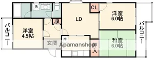 大阪府箕面市小野原東3丁目【マンション】の間取り