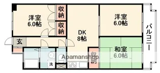 センリハイツ【1階】の間取り