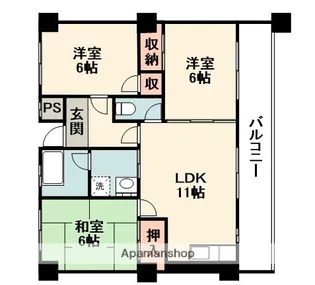 エクセル千里【3階】の間取り