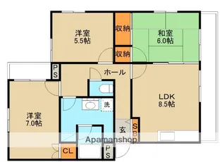 Sロジュマン【2階】の間取り