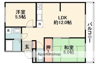 千里小川ハイツ【3階】の間取り