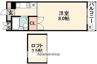 大阪府茨木市豊川2丁目【マンション】の間取り