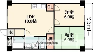 コーポ南千里【1階】の間取り