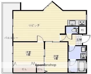 大阪府吹田市山田南【マンション】の間取り