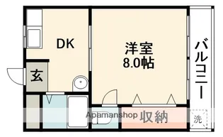 大阪府箕面市粟生新家2丁目【マンション】の間取り
