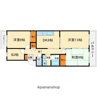 T・アブニール【3階】の間取り