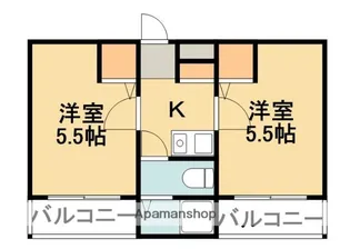大阪府箕面市粟生間谷東1丁目【マンション】の間取り