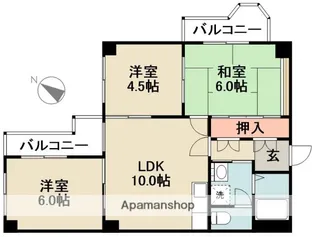 大阪府吹田市千里山西6丁目【マンション】の間取り