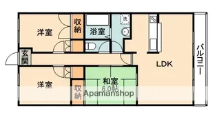 大阪府吹田市佐井寺南が丘【マンション】の間取り