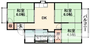 大阪府吹田市山田西4丁目【アパート】の間取り