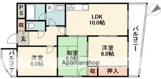 大阪府吹田市山田東1丁目【マンション】の間取り