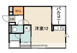 ジュンジュライオーガスト【2階】の間取り