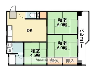 藤白台住宅D33【5階】の間取り