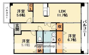 ヴェルドミール桃山台【4階】の間取り