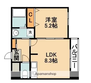 プレアデス千里山田【1階】の間取り