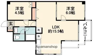 大阪府豊中市上新田1丁目【マンション】の間取り