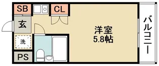 カルムWEST【207号室号室】の間取り
