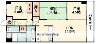 大阪府吹田市千里山竹園2丁目【マンション】の間取り