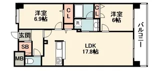 カーサ マリーナ モンテカルロ【4階】の間取り