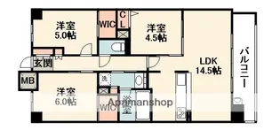 エスリード箕面船場阪大前【2階】の間取り