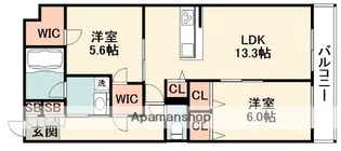 大阪府箕面市小野原西2丁目【マンション】の間取り
