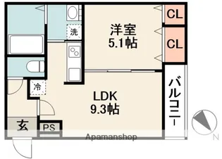 フジパレス千里山【3階】の間取り
