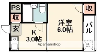 メゾンソレイユ【3階】の間取り