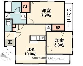 ネストハル【1階】の間取り