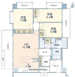 テラス新千里西町【2階】の間取り