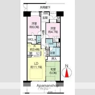 大阪府豊中市新千里東町2丁目【マンション】の間取り