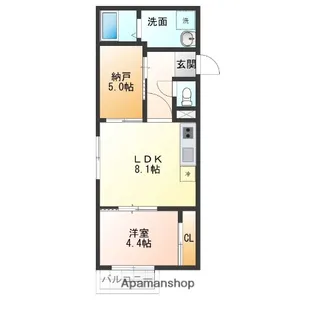 大阪府吹田市山田北【アパート】の間取り