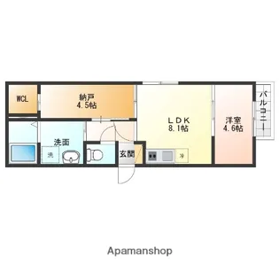 大阪府吹田市山田北【アパート】の間取り