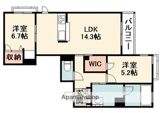 大阪府吹田市山田東4丁目【マンション】の間取り