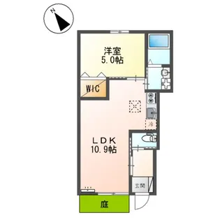 (仮称)吹田市清和園町新築アパート【1階】の間取り