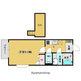 大阪府豊中市上新田1丁目【アパート】の間取り