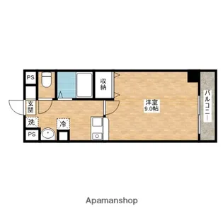 プレアデス東中本【606号室】の間取り